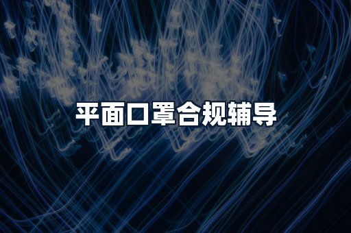 平面口罩合规辅导